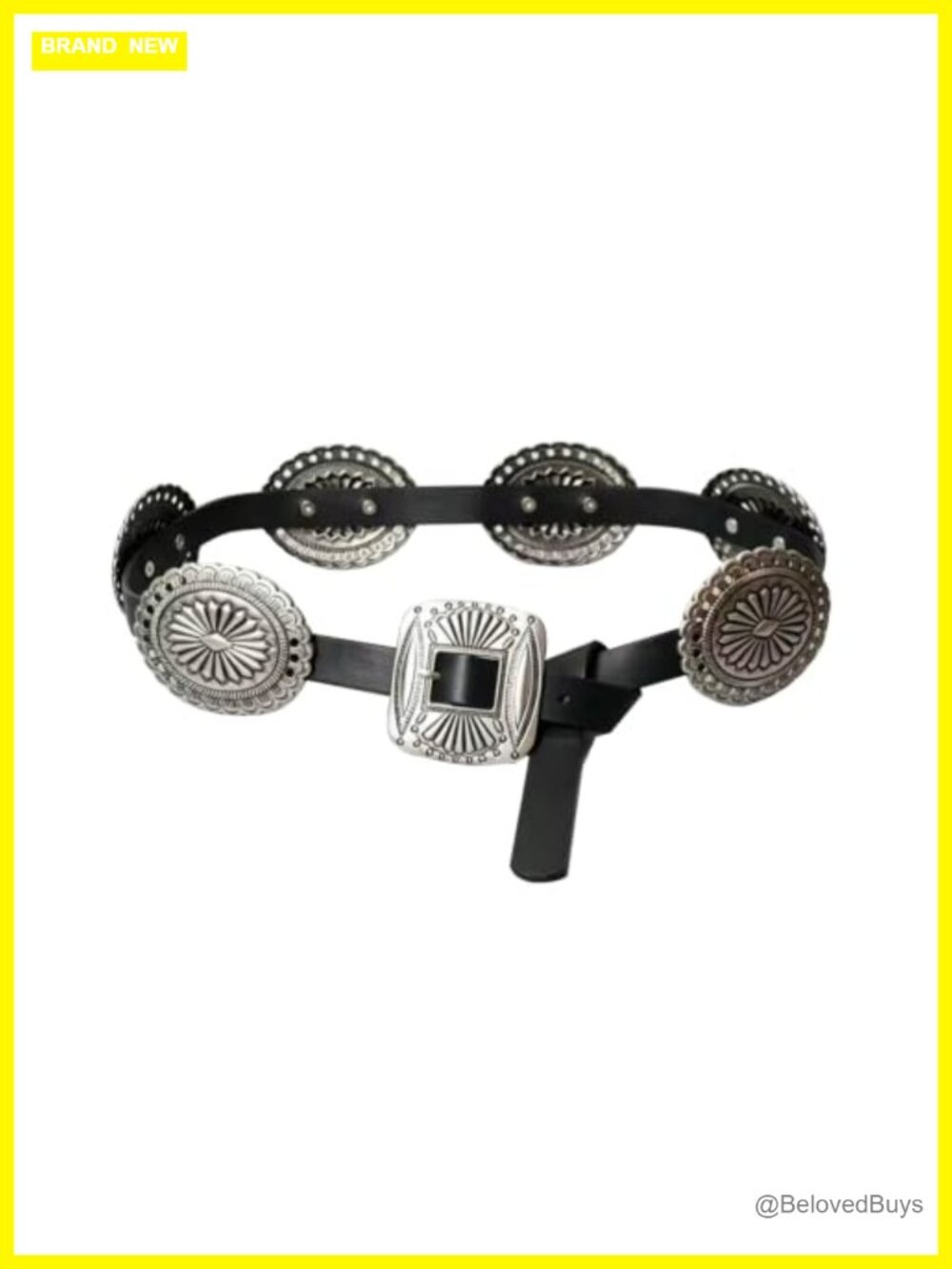 Faux Leather Western Concho Belt for Women Cowgirl Rodeo Nashville